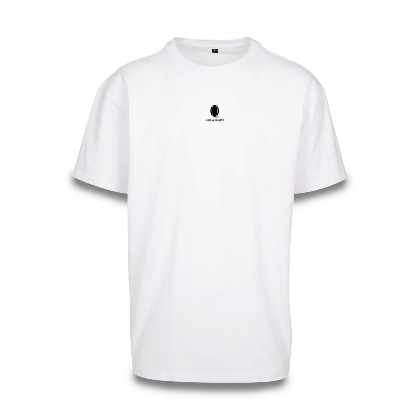Mockup der Vorderansicht des weißen Slow Sunday Rugby Club Tee