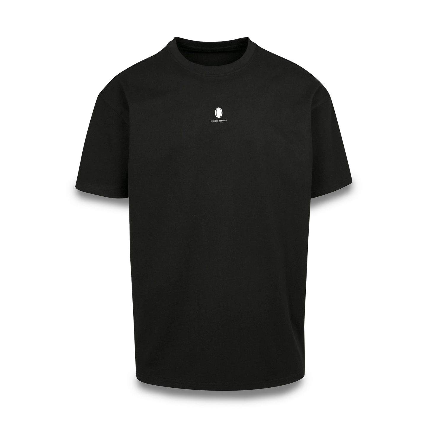 Mockup der Vorderansicht des schwarzen Slow Sunday Rugby Club Tee