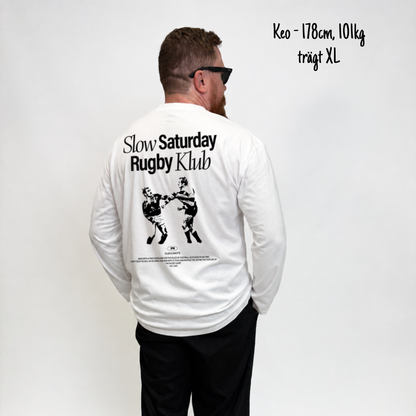 The Slow Saturday Rugby Klub Longsleeve | White