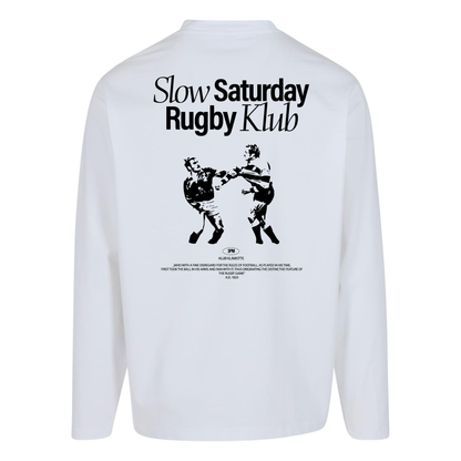 The Slow Saturday Rugby Klub Longsleeve | White