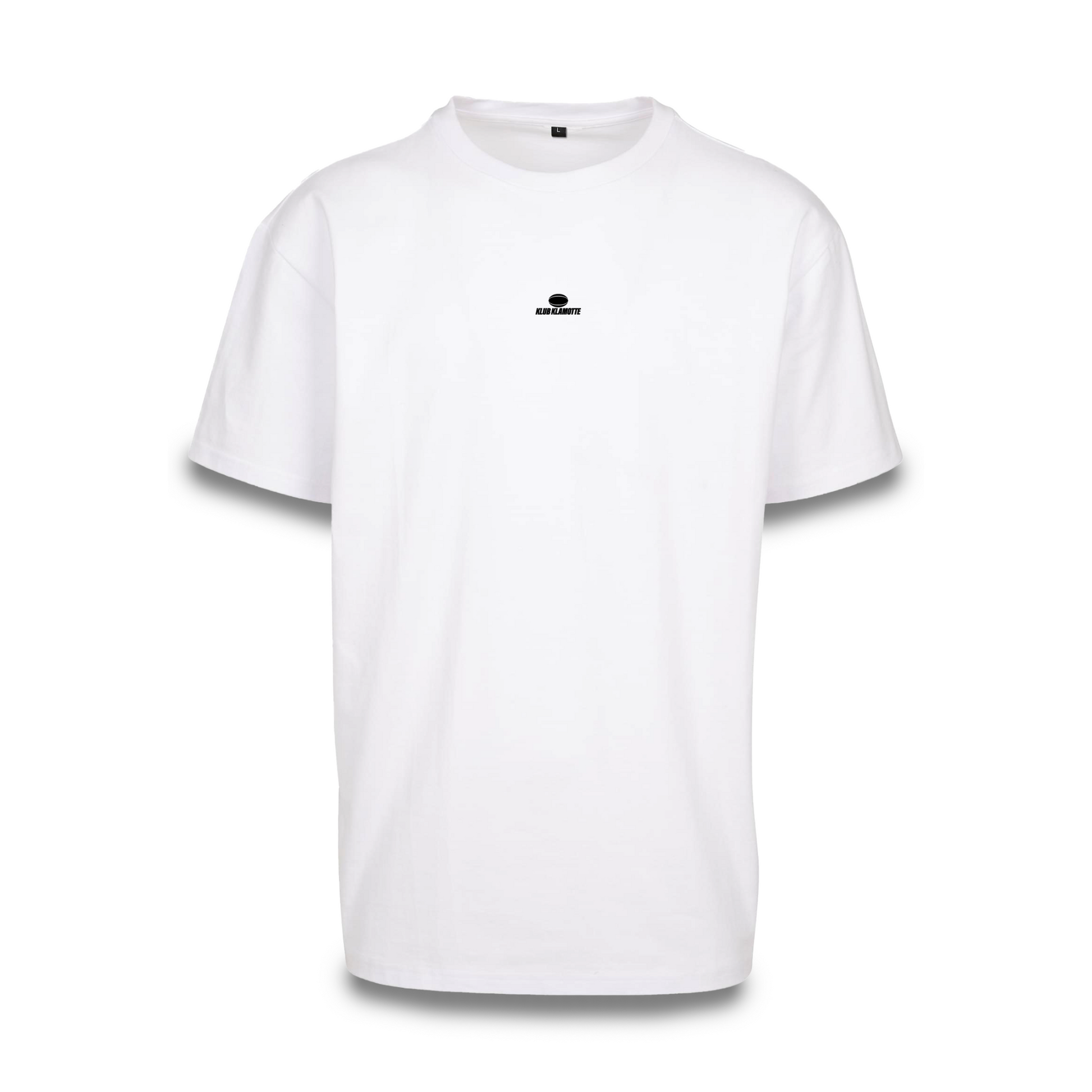 Mockup der Vorderansicht des weißen Klub Streets Tee