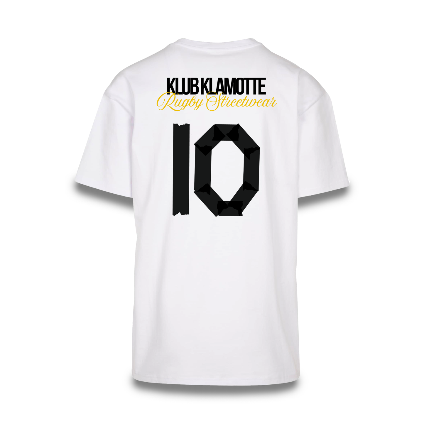 Mockup der Rückenansicht des weißen Team XV Tee
