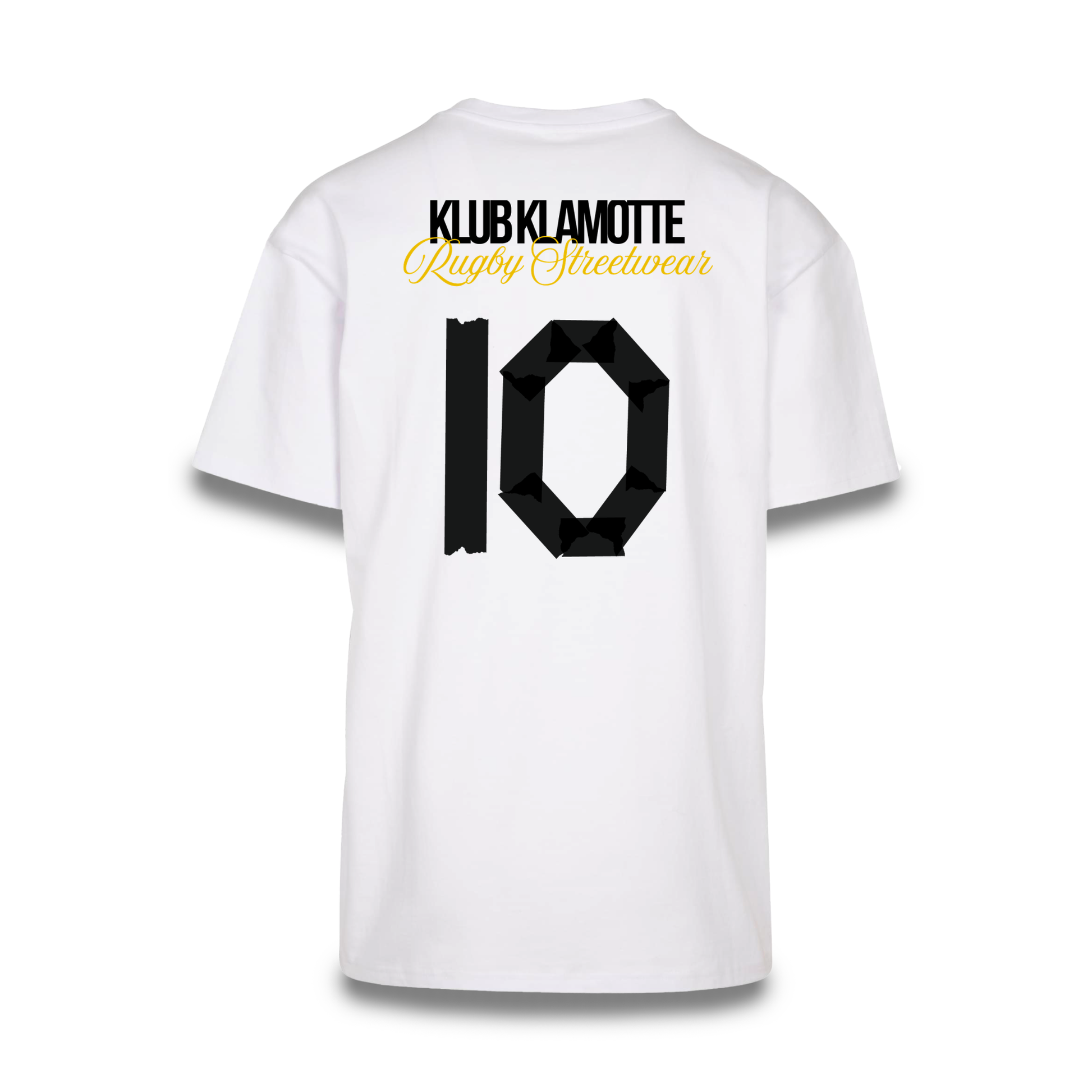 Mockup der Rückenansicht des weißen Team XV Tee