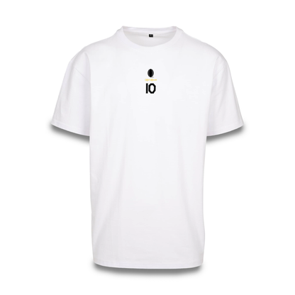 Mockup der Frontansicht des weißen Team XV Tee 